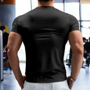 Men's Dry Fit Gym T-Shirt Plus Size Sports <b>Sweatshirt</b> Tops for Yoga Running Plain Color Muscle Training Activewear Wet Fit Yoga - Product Image 5