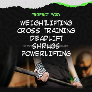 Figure 8 sangles de levage haltérophilie Cross Training Deadlifts Shrugs Fitness Gym Barbell Hand Wraps Hommes Femmes Strongman - Product Image 2