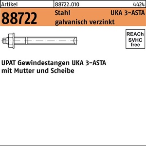 Tiges filetées, tiges d'ancrage R 88722 ASTA M14x170 en acier, lot de 10 pièces par UPAT - Product Image 1