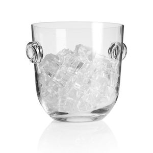 Cubo de hielo de vidrio de forma única con patrones artísticos y base tradicional hecha para cenas de estilo vintage - Product Image 5