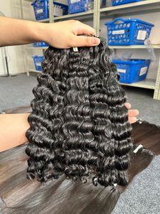 Extensiones de cabello humano virgen vietnamita de onda profunda alineadas con cutícula de doble trama sin procesar 100% de 3 pulgadas de alta calidad al por mayor - Product Image 5