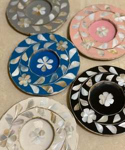 Ensemble de coussinets en nacre naturelle faits à la main, écologiques, couleur personnalisée, motif classique, pour la maison, la table, l'artisanat, Emporium Inde - Product Image 2