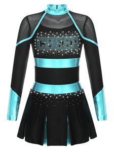 Uniformes de cheerleading pour les jeunes, pour les équipes de danse, tenue de cheerleader personnalisée, vêtements de scène pour filles, ensemble jupe et haut - Product Image 4