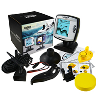 Localisateur de poissons OEM LUCKY filaire 100m sans fil 60M 4 niveaux de gris FSTN LCD utilisation bateau capteur de profondeur transducteur détecteur de poissons