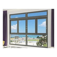 Fenêtre coulissante en aluminium sur mesure, grande taille, avec moustiquaire en acier inoxydable, double vitrage trempé, résistante aux impacts des ouragans