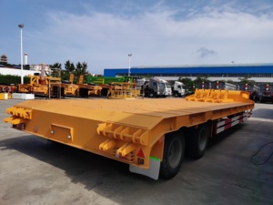 Semirremolque de Plataforma Baja de 60 Toneladas con Suspensión Cantilever, Dos Líneas, Cuatro Ejes - Product Image 3