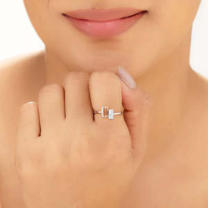 Bague en or rose sertie de diamants Luminous Bond - Product Image 2