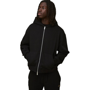 Custom 455GSM Heavyweight Fleece Zip Up Sudadera con capucha y Jogger Set Hombres Oversized Streetwear OEM Private Label Manufacturer - Product Image 3