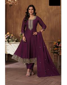New <b>Women</b> Wear Designer Casual Wear and Festival Wear Anarkali Gowns Style <b>Kurtis</b> with Pent and Dupatta Set with Lowest Price - Product Image 1