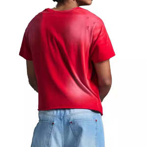 เสื้อยืดผู้ชายทรงบ็อกซี่สไตล์วินเทจคุณภาพสูง ผ้าคอตตอน 100% หนัก 300 กรัม ซักย้อมสีแบบแอซิดวอช ทรงโอเวอร์ไซส์  รับสกรีนโลโก้  แบบครอป - Product Image 6