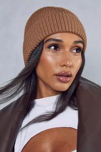 Cortavientos de alta calidad, gorro de punto acanalado hecho en Pakistán para invierno, gorro de punto suave y cálido con Cable grueso cruzado - Product Image 2