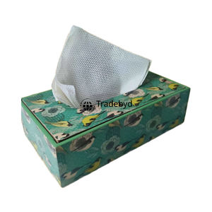 Caja de Pañuelos y Soporte de Madera Elegante Cuadrado con Estampado de Esmalte Ecológico para el Hogar, de Tradebyd - Product Image 4