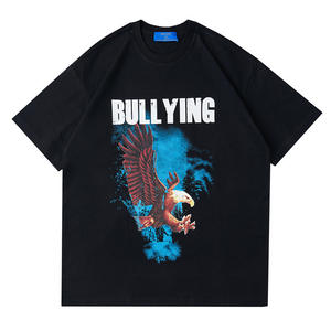 เสื้อยืดผู้ชายแขนสั้นสตรีทแวร์น้ำหนักเบาพิมพ์สกรีนลายเสื้อยืดพิมพ์สกรีนลายพิมพ์ฉลากส่วนตัว - Product Image 3