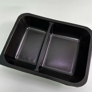 Black PP <b>PET</b> PS Plastic Tray Disposable afe & Convenient For Fresh Fruits and Vegetables - Product Image 1