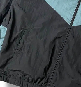 Chaqueta Cortavientos de Nailon Transpirable con Cremallera Completa y Bloques de Color Negro para Hombre, Ropa Deportiva Informal para Exteriores, Servicio OEM - Product Image 3