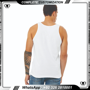 Haute qualité 100% coton hommes débardeur Premium coupe conique sans manches pour entraînement séchage rapide capuche impression décoration motif 3D - Product Image 4
