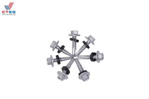 สกรูเจาะหัวหกเหลี่ยมเคลือบด้วยตนเองสำหรับหลังคาโลหะ - Product Image 3