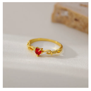 Venta al por mayor de joyería de moda para mujer, tamaño 5-10, anillos simples chapados en plata, anillo en forma de corazón para mujer, directo del fabricante indio - Product Image 2