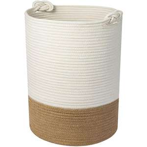 Panier de couleur personnalisée noir et blanc avec poignées Panier en osier et en jonc de mer Panier en jute écologique pour le stockage des boissons - Product Image 2