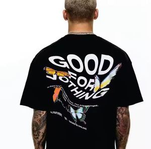 Custom Logo 280g Oversized Men's Tee 100% Cotton Summer Casual Wear DTG Embroidery Silk Screen Printing Heavy Cotton T-Shirt - Product Image 6