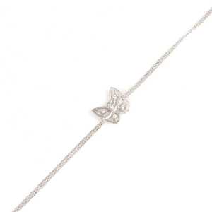 925 Sterling <b>Silver</b> Fine <b>Charm</b> <b>Bracelet</b> with Butterfly Model Chain Style - Product Image 4