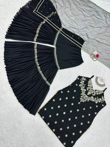 Fabzone Kurta Palazzo para Mujer, Bordado, Georgette Pesado, Inspirado en la Actriz de Bollywood Kangana, Ropa de Fiesta, Fabzone Sharara - Product Image 4