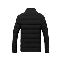 Blouson d'hiver matelassé pour homme, tendance, uni, chaud, en toile imperméable, respirant, antibactérien, à capuche et col montant, vente en gros