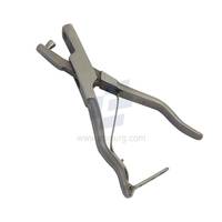 Encocheuse d'oreille animale en acier inoxydable en forme de trou rond | Pince à étiquette d'oreille pour chien mouton bétail cochon Instrument d'identification du bétail