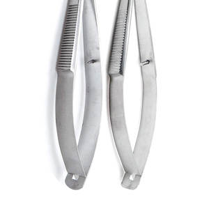 Ciseaux à suture Micro Castroviejo Yasargil, pointus, incurvés vers le haut, en acier inoxydable, ensemble d'instruments micro-chirurgicaux certifiés CE - Product Image 5