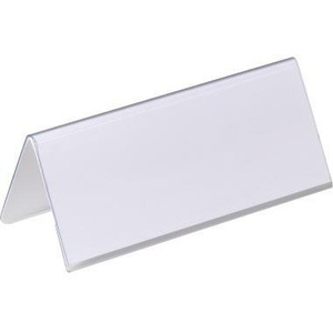 Paquete de 25 Tarjetas de Identificación de Mesa Transparentes de PVC-Hardfoil Resistentes de 150 x 61/122 mm para Tarjetas de Lugar y Números de Mesa - Product Image 1