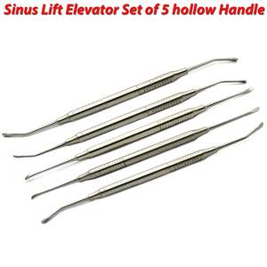 Ensemble d'élevateurs sinusoïdaux manuels à double extrémité AMIN, manche creux, 5 pièces, acier inoxydable, classe II, détartreurs dentaires, certifié CE - Product Image 2