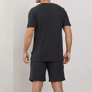Set di t-shirt da <span class=keywords><strong>uomo</strong></span> <span class=keywords><strong>pigiama</strong></span> e <span class=keywords><strong>pantaloncini</strong></span> Waffle Set di <span class=keywords><strong>pantaloncini</strong></span> da <span class=keywords><strong>uomo</strong></span> pigiami estivi per <span class=keywords><strong>uomo</strong></span> in bambù a maniche corte - Product Image 5