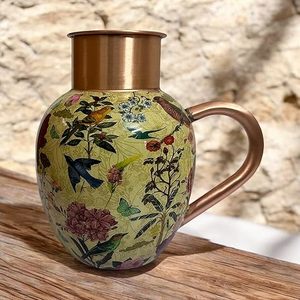 Pichet en cuivre Floral Galore Royal Surai Design, stockage et eau de service, avantages pour la santé - Product Image 5