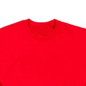 Sweat-shirt rouge uni brodé personnalisable University Sororities Crewneck Winter Fleece Eco-Friendly Puff Printing - Product Image 2