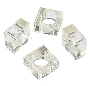 Customized Size Square Acrylic Napkin Holder for Home Hotels Wedding Table Accessories Napkin Ring <b>Cloth</b> Holder Custom Color - Product Image 1
