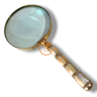 Énorme loupe en laiton de style victorien de 4 pouces en nacre bel outil fonctionnel pour l'artisanat en verre de visualisation détaillé