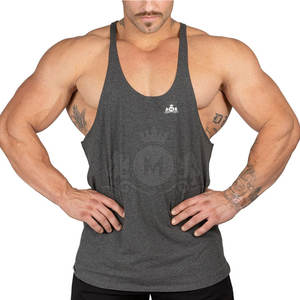 Top Trending Men's Sporty Transpirable 100% Cotton Gym Fitness Tank Top para culturismo de secado rápido - Product Image 1