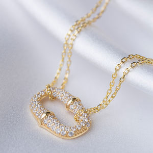 หรูหรารูปไข่เพทายหินเสน่ห์สร้อยคอตุรกี Handcrafted ขายส่ง925เครื่องประดับเงินสเตอร์ลิง - Product Image 4