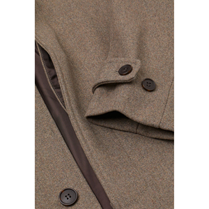 High Comfort Men's Long <b>Trench</b> <b>Coat</b> in Bulk for Spring Soft Woolen Fabric with Sheep <b>Fur</b> - Product Image 3