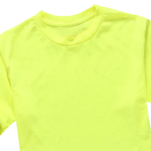 Premium Plain Neon Yellow <b>T</b> <b>Shirt</b> Soft Cotton Unisex Blank Tee <b>High</b> Visibility OEM Custom Logo Printing <b>High</b> Quality Casual Wear - Product Image 2