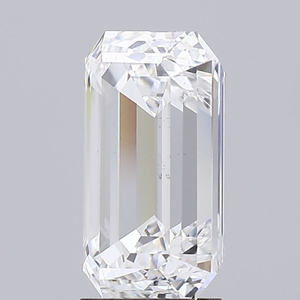 Diamant de laboratoire taille émeraude Rising Diamond 4,03 carats, couleur E, clarté VS1, percé au laser, certifié IGI pour la fabrication de bijoux - Product Image 2