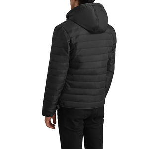 Vente en gros de manteau matelassé en denim surdimensionné pour hommes avec logo personnalisé Vestes à bulles avec impression OEM Veste matelassée pour l'hiver en plein air - Product Image 5