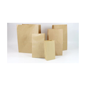 PYC Sacs en papier kraft jetables personnalisés pour petit-déjeuner, motif géométrique, emballage en vrac de haute qualité à fond plat résistant à l'huile - Product Image 5
