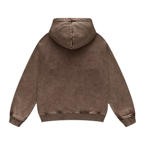 เสื้อฮู้ดโอเวอร์ไซส์แบบมีซิปสำหรับผู้ชายเสื้อครอปที่ซีดจางพิมพ์ลายกรดซีดกันแดด - Product Image 4