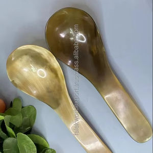 Cuchara de cuerno premium y cubiertos para el hogar, la cocina, las bodas y las fiestas Esenciales de comedor elegantes y duraderos hechos a mano por FWE - Product Image 2