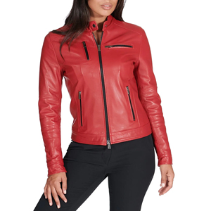 Top élégant à la mode fausse fourrure à manches longues veste en cuir respirant fermeture éclair hiver tenue de qualité supérieure traitement tricoté - Product Image 1
