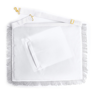 Tabliers maçonniques d'extérieur avec logo personnalisé en gros d'usine uniformes en toile de coton et polyester de grande taille pour l'alimentation commerciale - Product Image 3