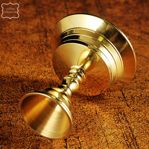 Custom Shaped Mini <b>Brass</b> Candle Stick <b>Holder</b> Luxury New Design Shiny Metal <b>Candlesticks</b> - Product Image 3