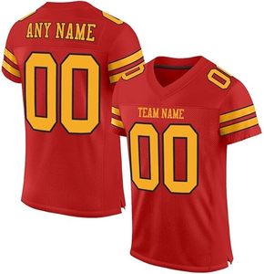 เสื้อเจอร์ซีย์ฟุตบอลแขนสั้นสไตล์ย้อนยุคทรงหลวมทรงหลวมสไตล์อเมริกัน - Product Image 2
