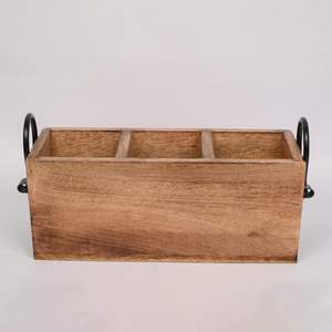 Soporte para cubiertos de madera de mango, organizador de Caddy, organizador de almacenamiento de utensilios de madera, encimera para cubiertos, tenedor, cuchara, espátula 3 - Product Image 3